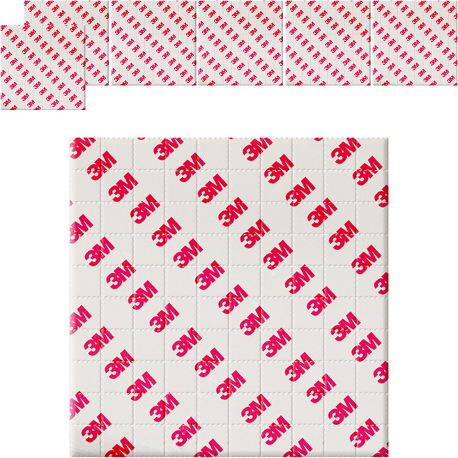 쓰리엠 뜯어쓰는 두꺼운 흰색 폼 양면테이프 10 x 10 cm, 7개