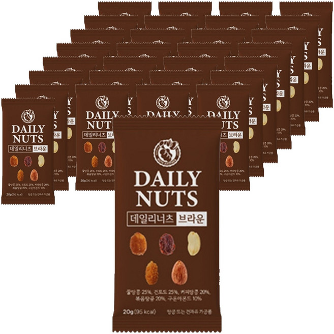 너츠브라더 데일리너츠 브라운, 20g, 50개
