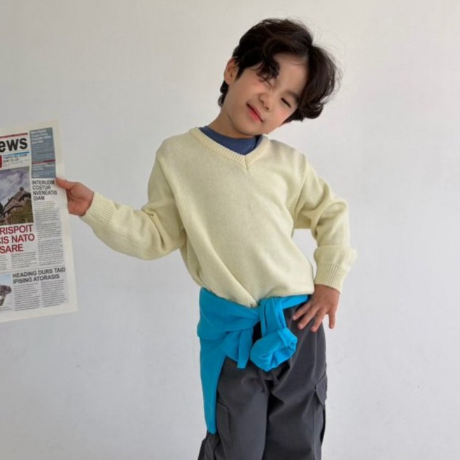 Saint Doll 親子裝 V領運動針織衫