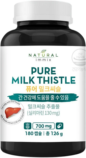 내추럴이믹스 퓨어 밀크씨슬 126g, 1개, 180정 - 쿠팡