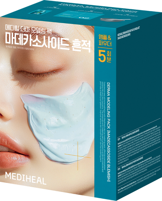 메디힐 더마 모델링 팩 세트 마데카소사이드 흔적, 5개입, 1세트