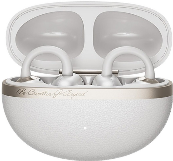 QCY 오픈형 블루투스 이어폰, QCY CT06 BlueTooth 6.0, 소프트 화이트