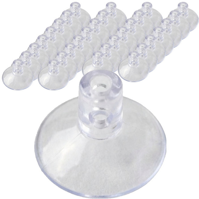 이츠굿텐 좌우 및 세로까지 가능 압착고무 다용도 강력흡착판, 투명, 50개