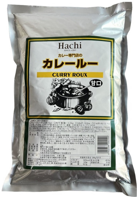 하치 카레루 순한맛, 1kg, 1개