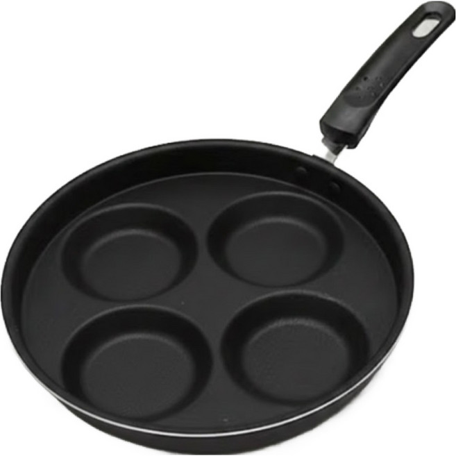 엠페니 4구 계란 후라이팬 에그팬 블랙, 1개, 24cm