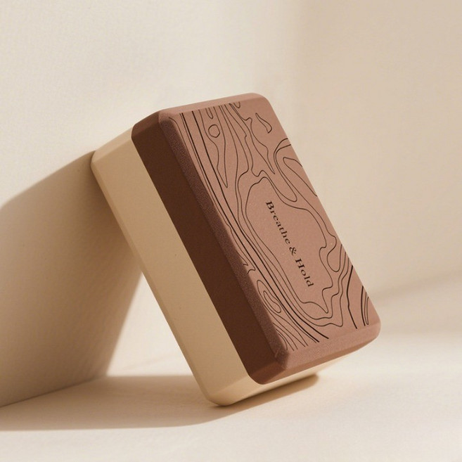 하연 프리미엄 감성 고밀도 EVA 요가 블럭, 브라운 베이지, 1개