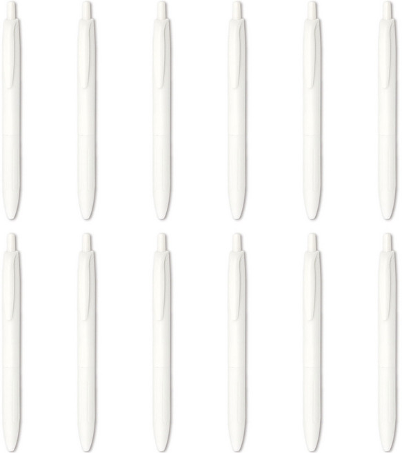 CROWN 볼펜 K BALL 0.38mm, 12개, 화이트