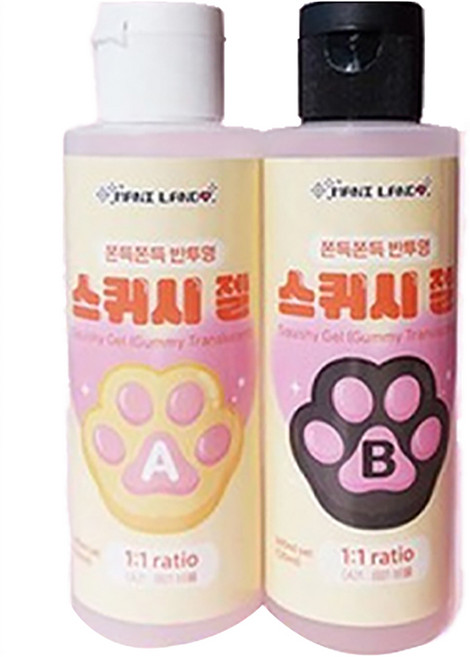 마니랜드 스퀴시 젤 공예용 말랑이 슬라임 만들기 DIY 세트 C 옐로라벨 쫀득, 1세트, C. 옐로라벨-쫀득 반투명, 거의 불투명