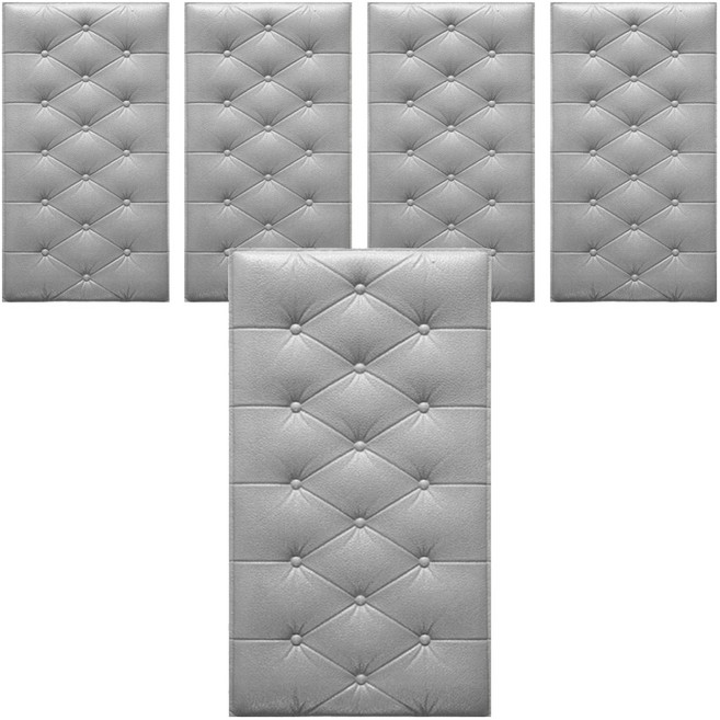 홍시마켓 홈 인테리어 방수 충격방지 벽 스티커 강화 폼블럭 70 x 35 x 0.7 cm, 그레이, 5개
