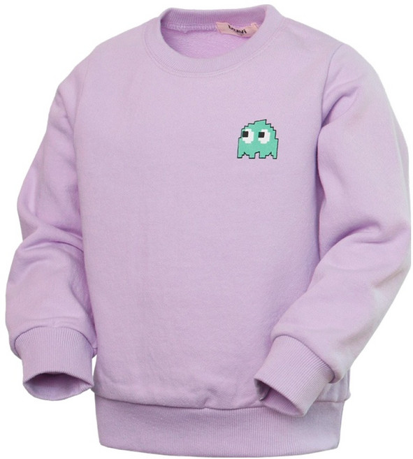 유라비 아동용 고스터 라운드 넥 긴팔 면 맨투맨