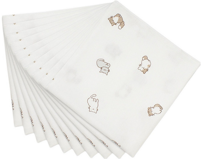 베이비베어 신생아용 나염 손수건 10p