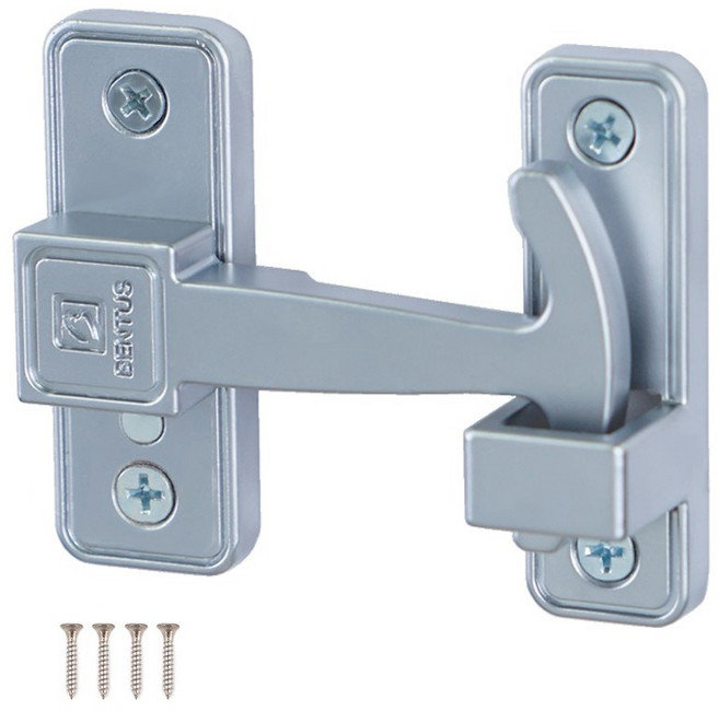 벤투스 잠금장치 미닫이 여닫이 겸용 T락 잠금쇠, 실버, 1개