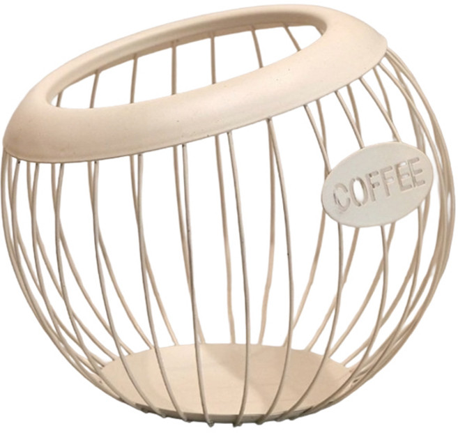 테리보 북유럽 커피 캡슐 보관함 20 x 18 cm, 화이트, 1개