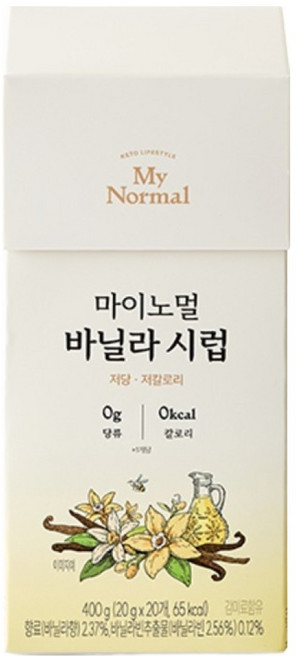 마이노멀 저당 저칼로리 Zero 바닐라 시럽 스틱 20p, 400g, 1개