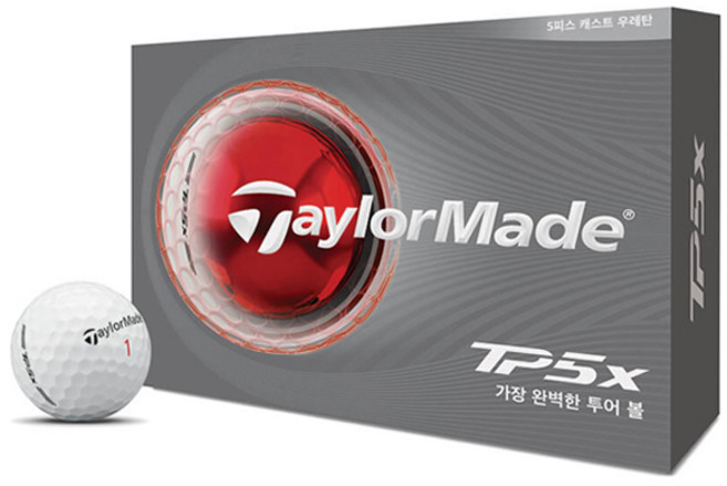 TaylorMade 2026 TP5X 高爾夫球 5層, 1個, 12入, 白色