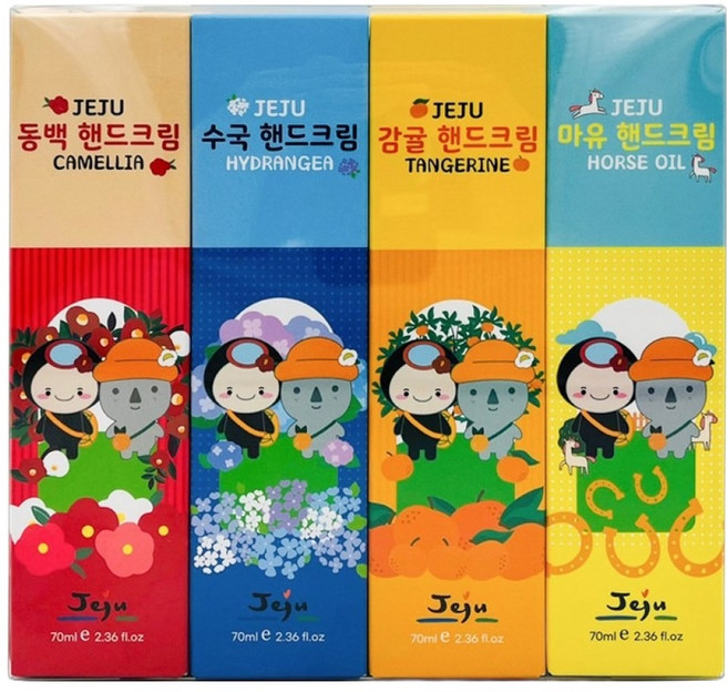 제주갬성 핸드크림 70ml x 4종 세트, 1세트