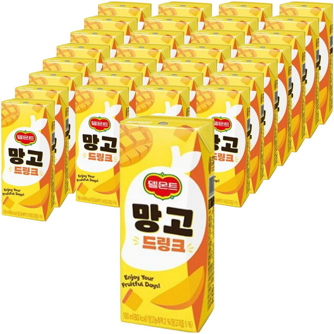 델몬트 망고 드링크, 190ml, 32개