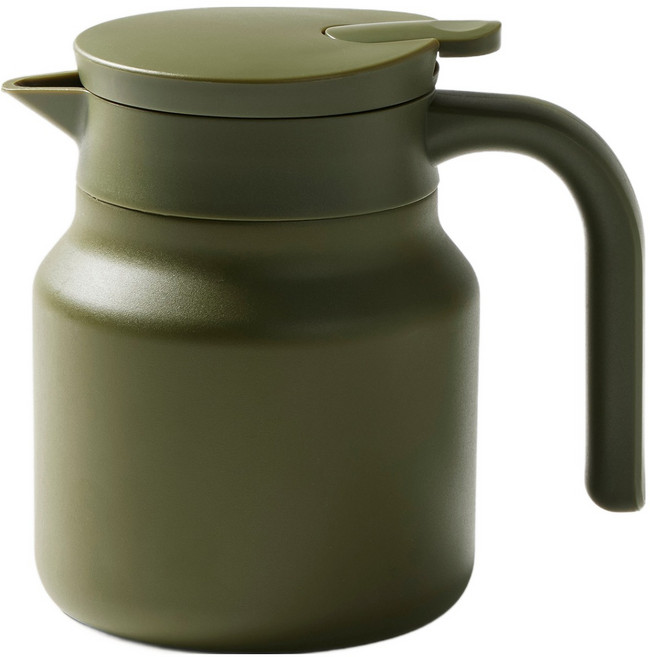 JAJU 보온 보냉 주전자, 카키, 700ml, 1개