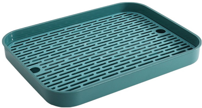 쿠쏘 물빠짐 티 트레이 34 x 26 x 4 cm, 블루, 1개