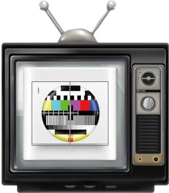 스마일깨비 개성있는 3d 입체 스위치스티커 흑백TV, 혼합색상