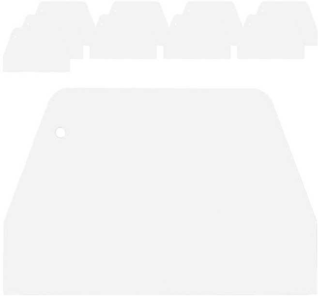 구떼글라스 PP 스크래퍼 직사각 대 195 x 130 mm, 화이트, 10개