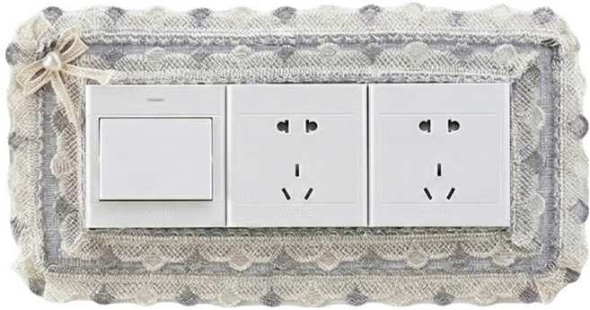 스마일깨비 센스있는 패브릭 수납 스위치 커버스티커 타입 K, 혼합색상