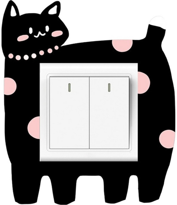 스마일깨비 홈인테리어 고양이 스위치 커버, 1