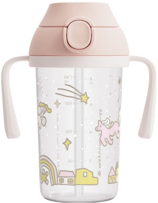 모윰 모브아 디어포니 에디션 원터치 빨대컵, 베이지, 1개, 250ml