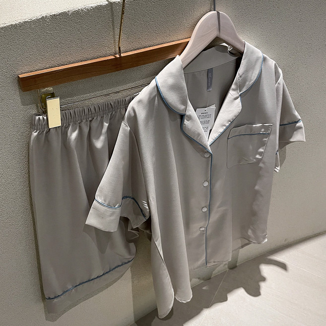 Lunaluz 女款Soyi短袖翻領兩件式睡衣