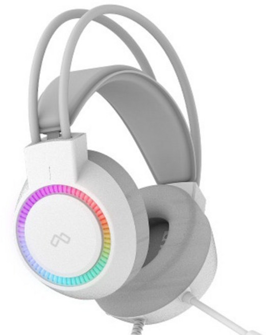 맥스틸 초경량 가상 7.1 3D 서라운드 어학겸용 LED USB 게이밍 헤드셋, White, GM-GHU710 PRO