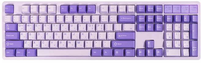 QSENN PBT 全潤滑 Gasket 帶線 機械式鍵盤 YSY 斯里蘭卡肉桂軸, 製造商軸, QSENN X104, 薰衣草