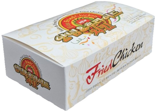 뉴기성 닭박스 소, 화이트 + 레드, 1개