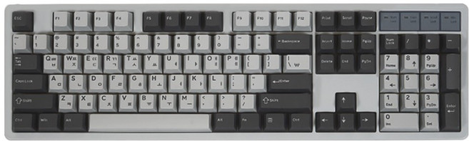 큐센 PBT 풀윤활 가스켓 유선 기계식 키보드 YSY 실론밀크축, 스모크드 펄 그레이, QSENN X104, 제조사축