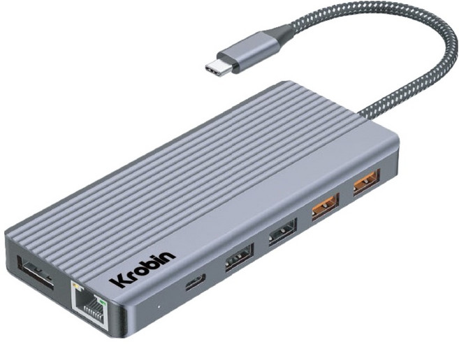KEROBIN 13埠 USB3.2 DP HDMI 13合1多功能集線器 MH94MAX, 1個, 銀色