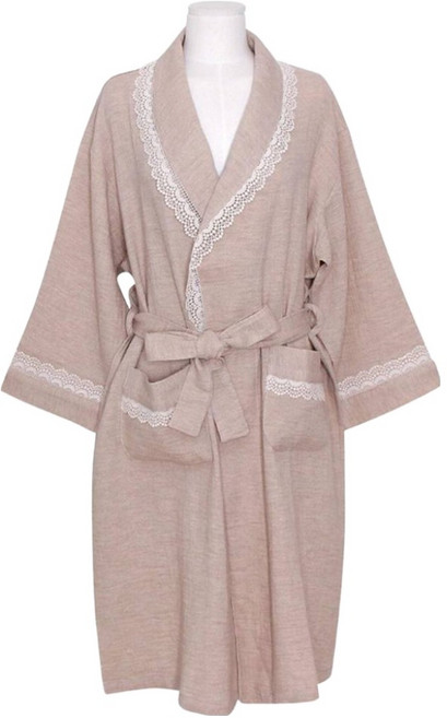 루나루즈 여성용 솔트 이중거즈 면 로브가운