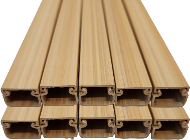 리빙포올 사각 전선몰딩, 우드색, 10개