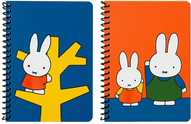 스튜디오에잇 미피 스프링 노트 B6 2종 세트, 블루, 오렌지, 1세트