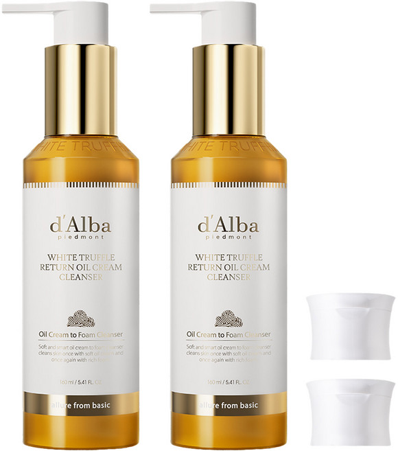 달바 화이트 트러플 리턴 오일 크림 클렌저, 160ml, 2개