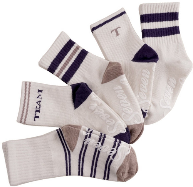 비바세븐 남아용 이지픽 토미 미끄럼방지 중목 양말 5족 세트