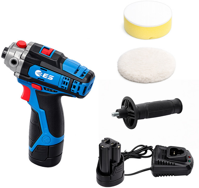 이에스 12V 충전 폴리셔 LPO1012 배터리 2p 충전기 스펀지 패드 울 패드 케이스, 1개