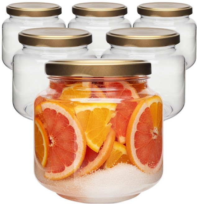 미르코리아 팜스 프리미엄 고중량 광구 페트병 900ml 6p + 뚜껑 골드 6p 세트, 1세트