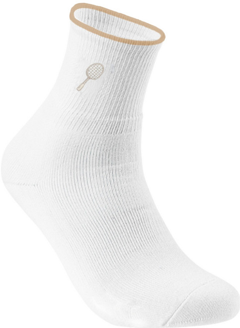 테크니스트 여성용 배드민턴 선수용 장목 라켓 양말 TS-34, 베이지, 1개