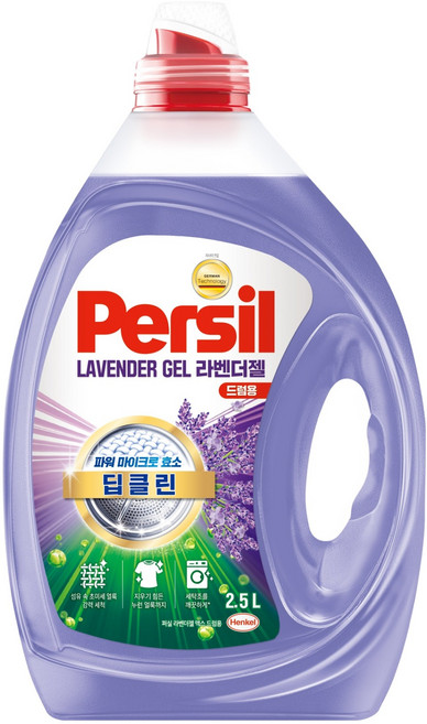 퍼실 딥클린 초미세세탁 라벤더젤 맥스 드럼용 액체세제 본품, 2.5L, 1개