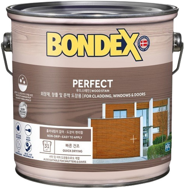 본덱스 수성스테인 월넛 2.5L, 1개