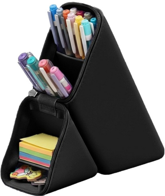 마르벨라 실리콘 필통 파우치, 블랙, 1개