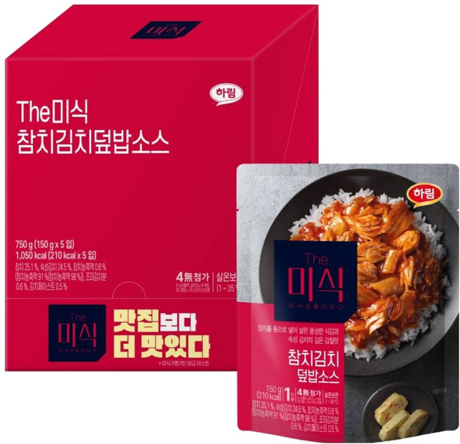 더미식 참치김치 덮밥소스, 150g, 5개
