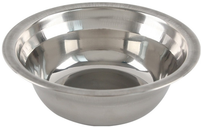 도그아이 반려동물 스테인리스 밥 물 그릇, 실버, 1개