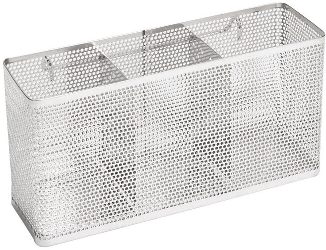 스토피아 올 스텐304 물빠짐 프라임 펀칭 수저통 3칸, 실버, 1개