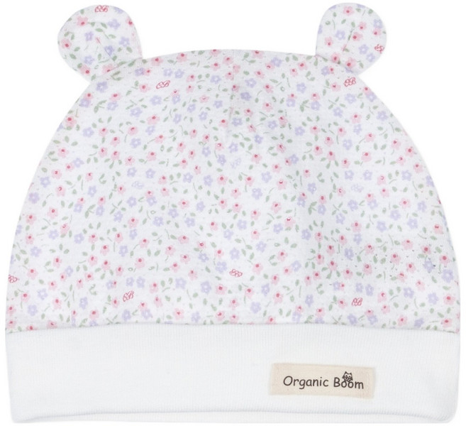오가닉붐 유아용 잔꽃 매쉬 썸머 곰돌이 모자