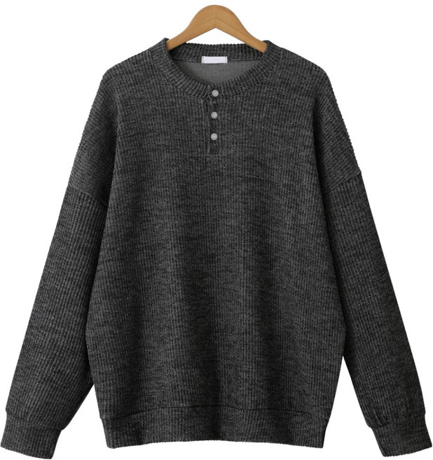 엠엔씨 남성용 쫀쫀스판 헨리넥 긴팔티 MDIT193LW